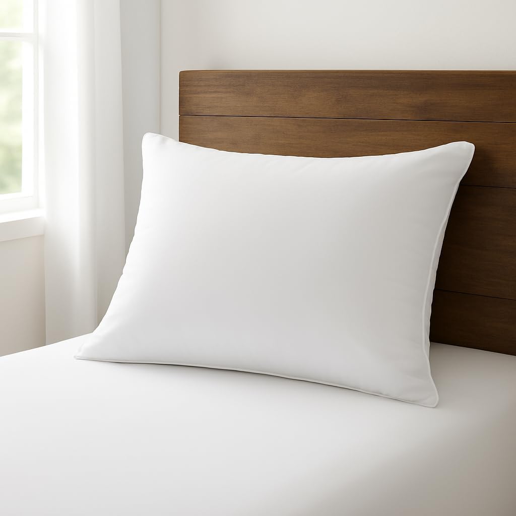 Bed Pillow for Back and Side Sleepers – Standard/Queen Size with Extra Firm Support, Soft Cover, Comfortable for Home or Guest Bedrooms - Image 2
