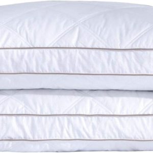 Goose Feathers and Down Pillow for Sleeping Hotel Collection Bed Pillows, Gusseted, Standard/Queen, Set of 2