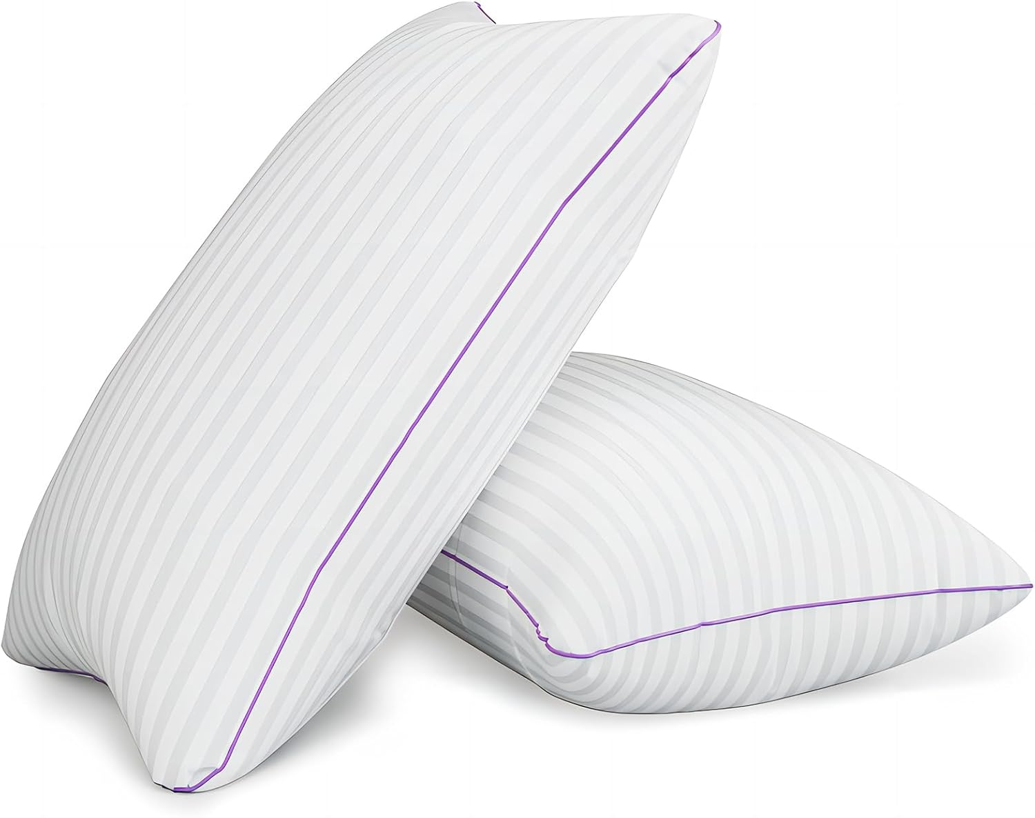 Pillows Queen Size Set of 2,Breathable Hotel Collection Bed Pillows for Sleeping Medium Soft Down Alternative Microfiber Filled,20 x 30 Inches