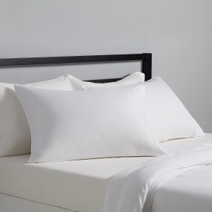 Standard Pillow Cases Set of 2 - Lightweight, Super Soft Easy Care Microfiber, Bright White, 30" L x 20" W, Pillows Not Included
