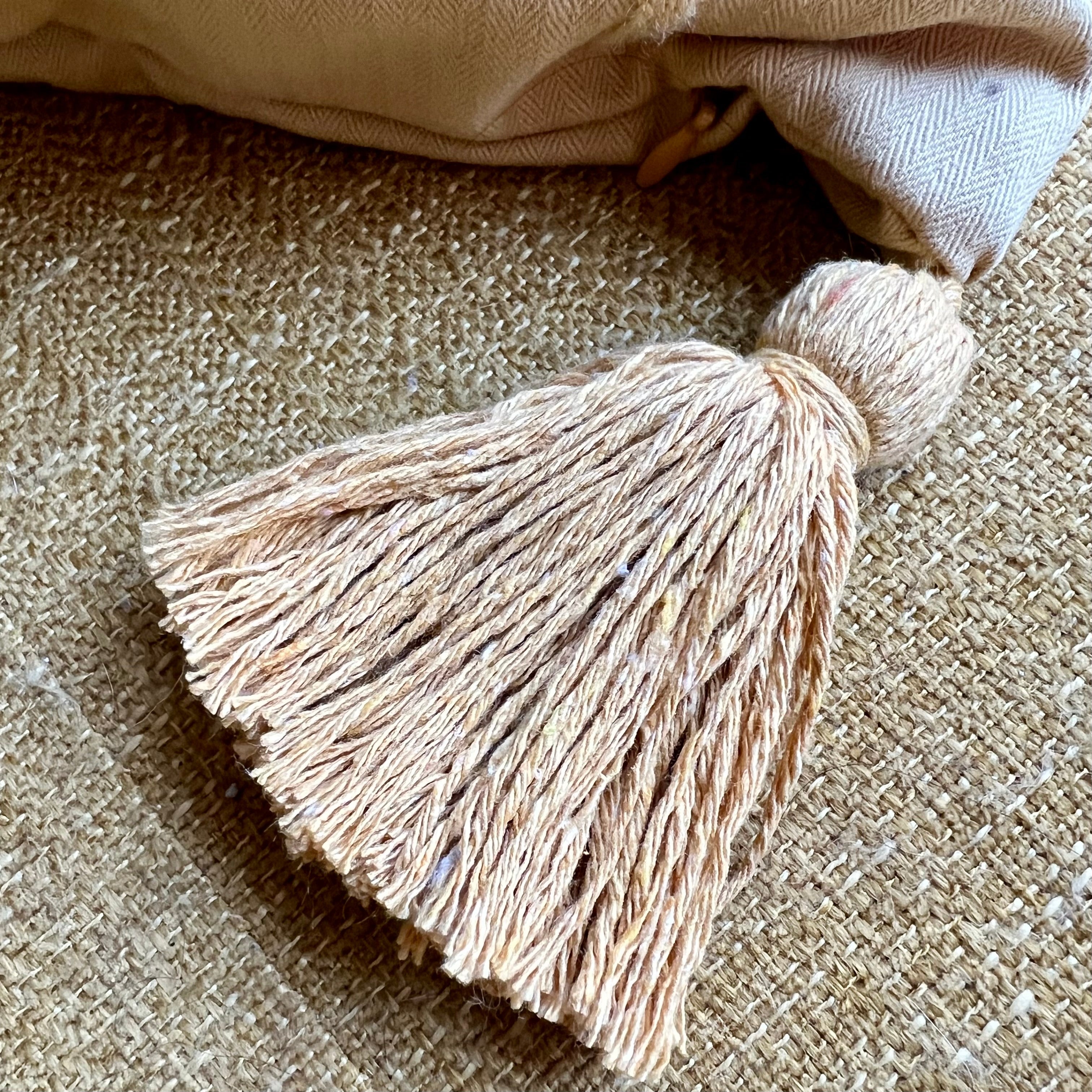 Goldenrod Pearl Scallop Tassel Pillow Cover - Image 4