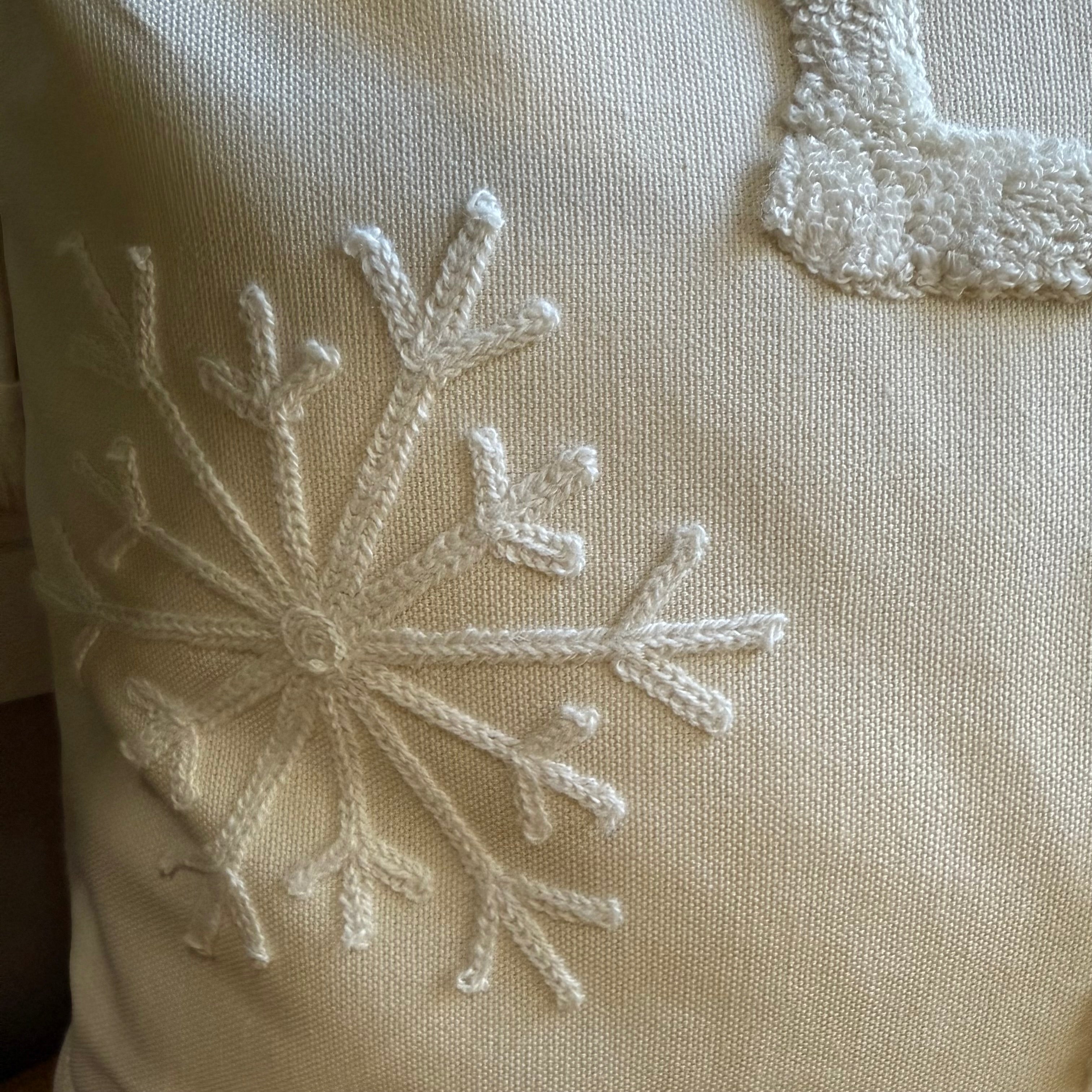 Let it Snow Embroidered Pillow Cover - Image 4