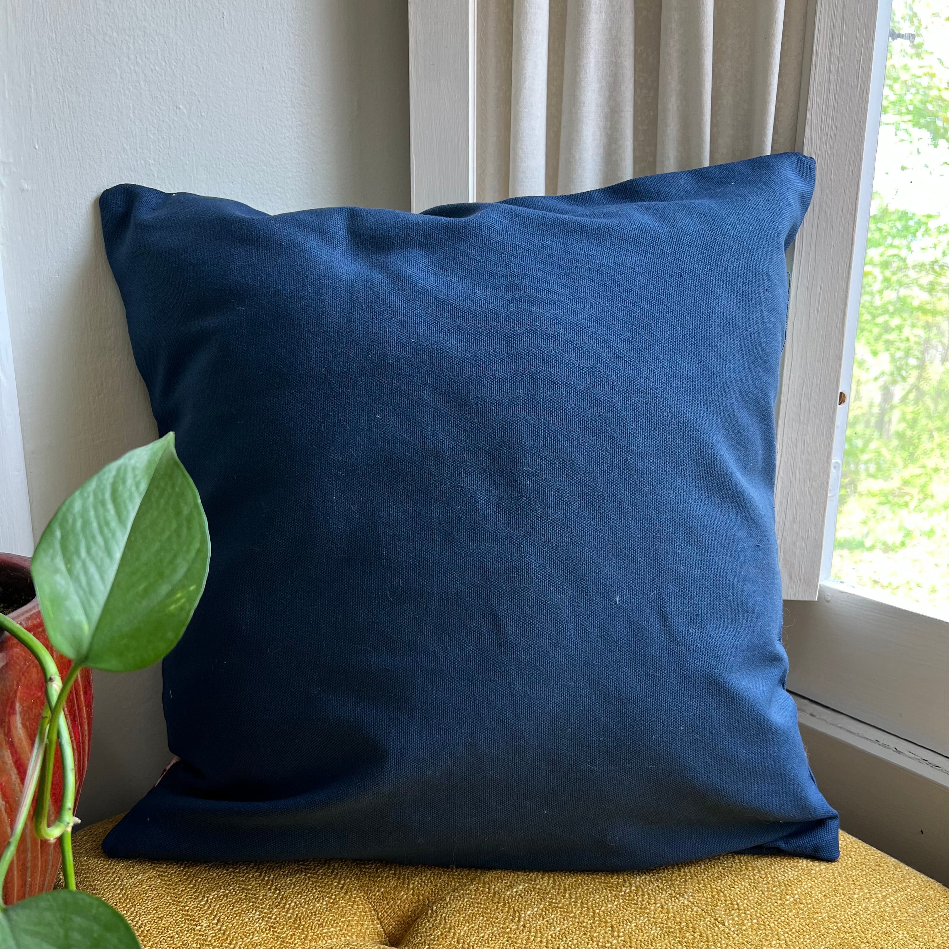Midnight Gardens Embroidered Throw Pillow Cover - Image 2