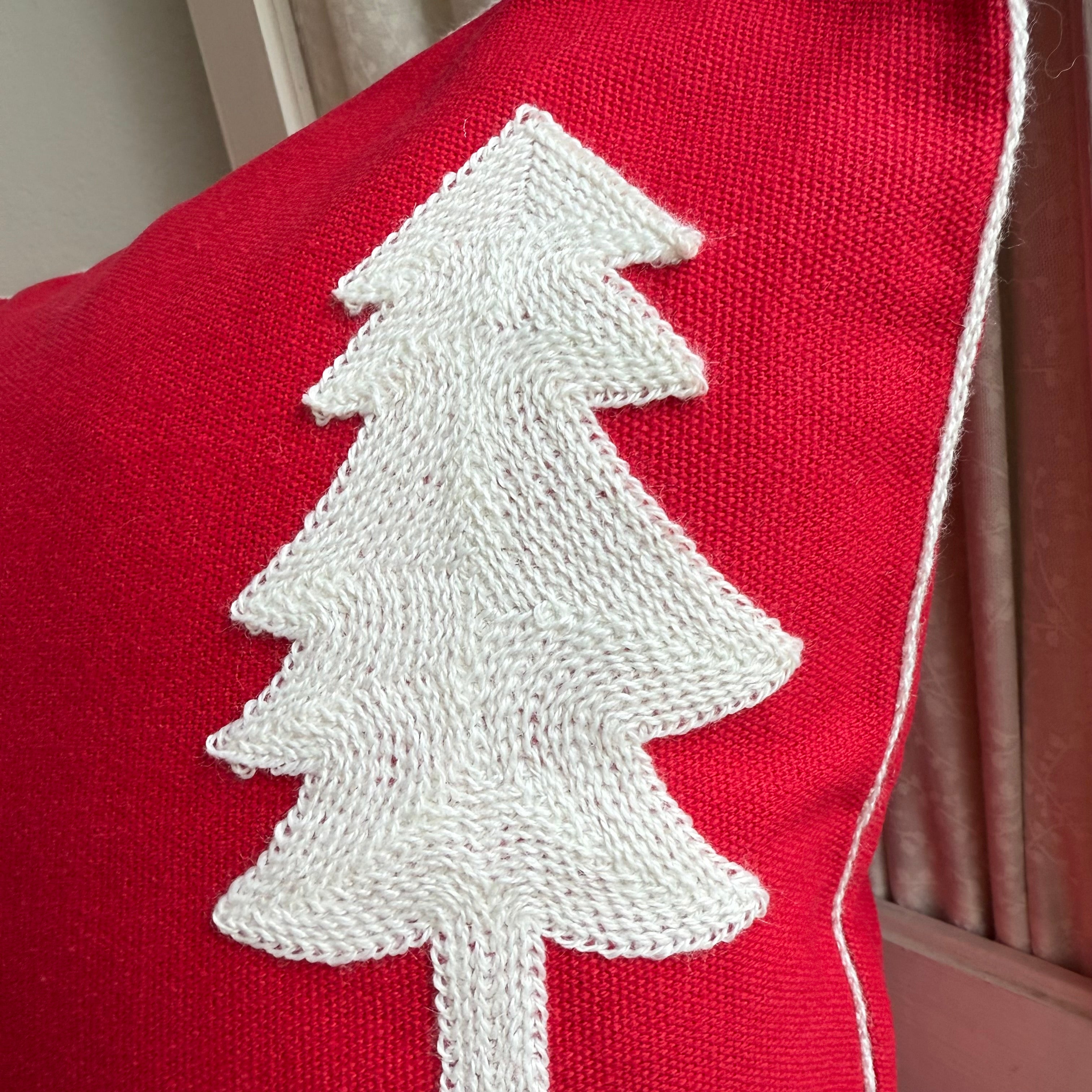 Santa and Reindeer Embroidered Pillow Cover - Image 5