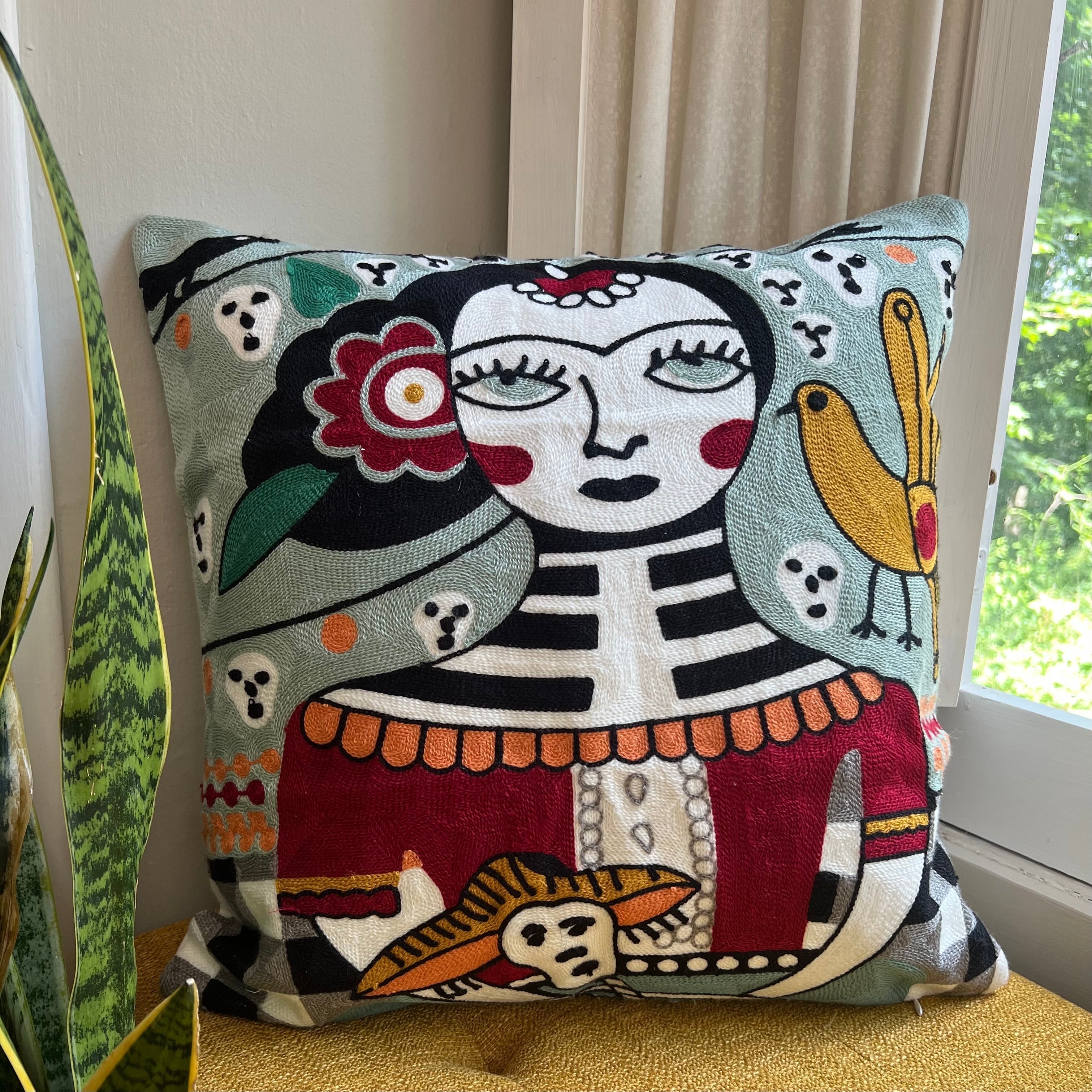 Set of Three Frida Kahlo Inspired Pillow Covers - Image 2