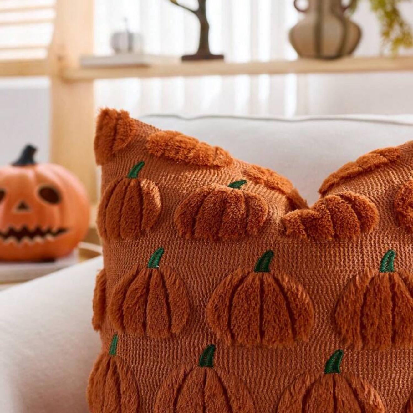 Tufted Pumpkin Lumbar or Square Pillow Cover - Image 5