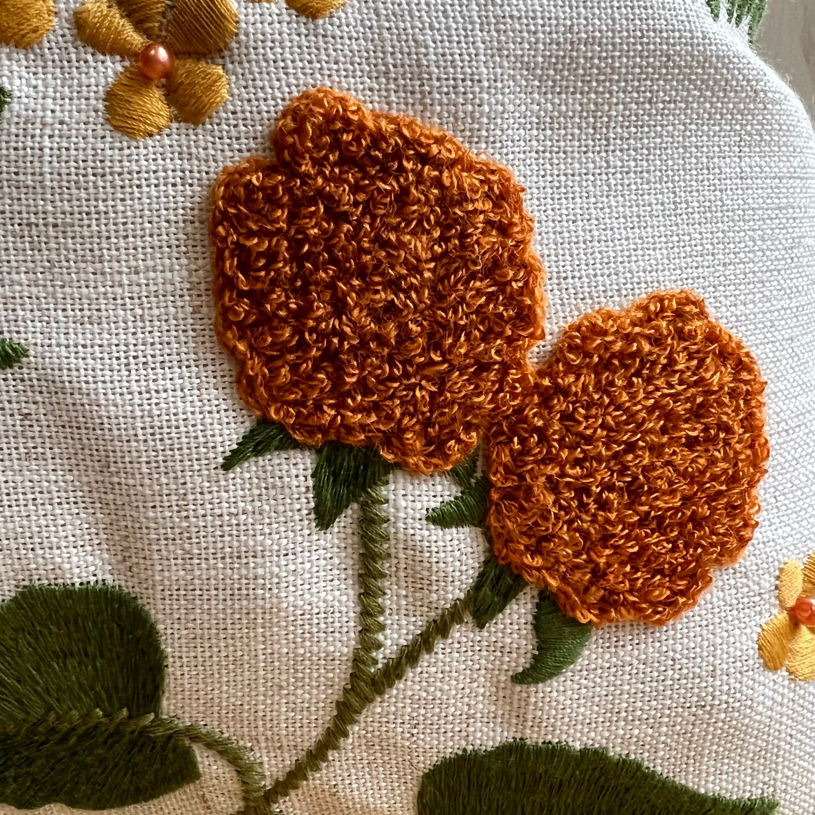 Wildflower Embroidered Pillow Cover - Image 2