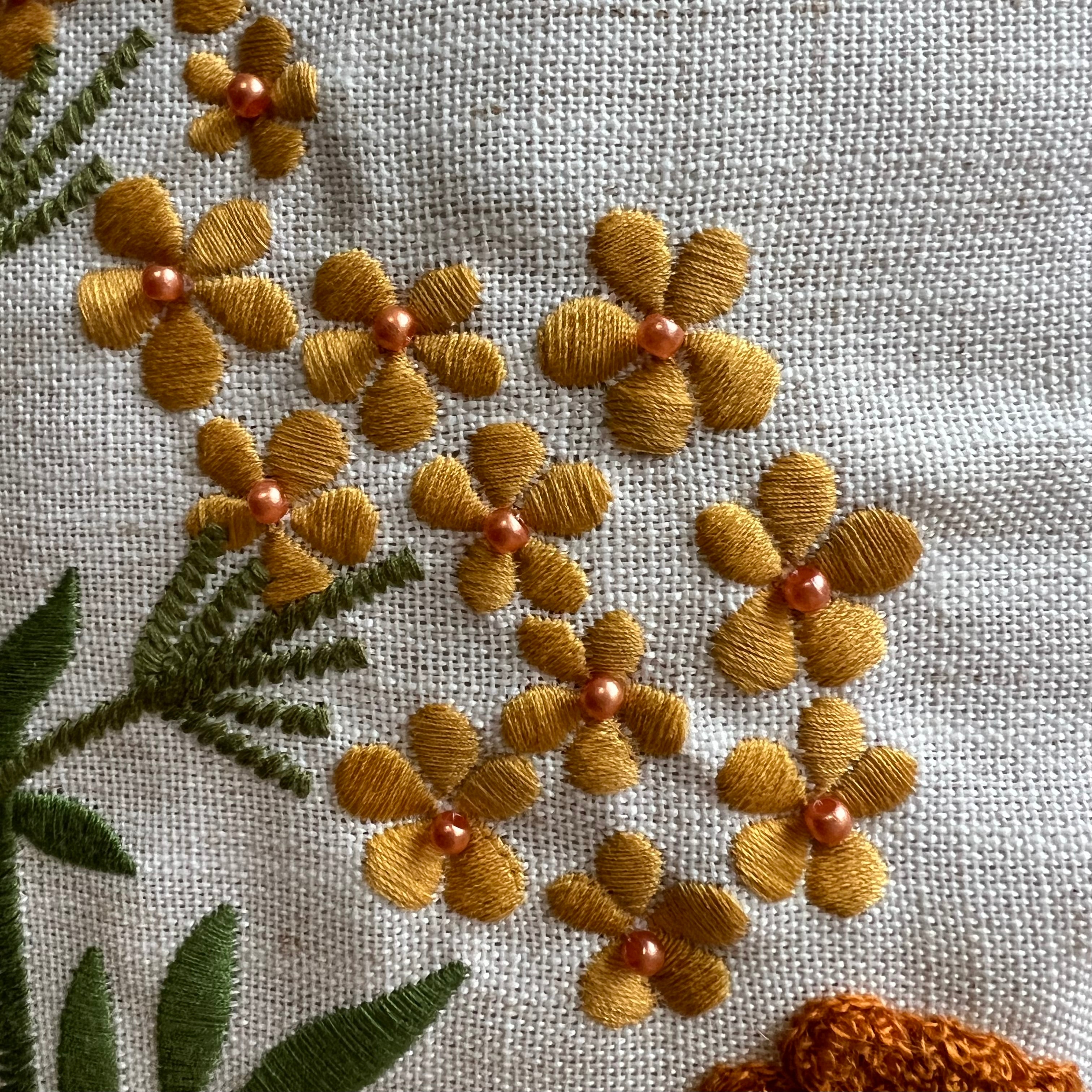 Wildflower Embroidered Pillow Cover - Image 3