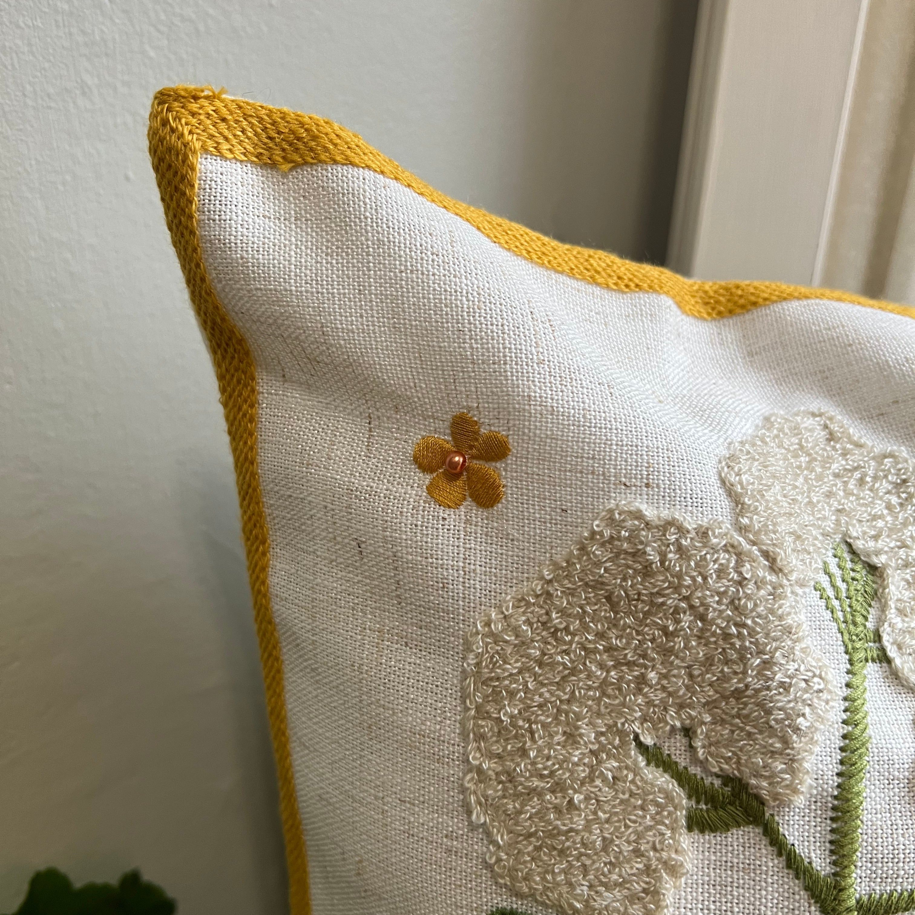 Wildflower Embroidered Pillow Cover - Image 5